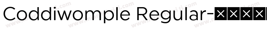 Coddiwomple Regular字体转换